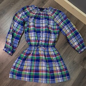 Ralph Lauren Blue Plaid Dress Size 7